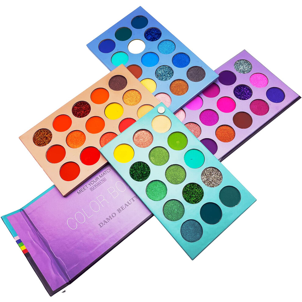 60 Color Eyeshadow Palette Matte and Shimmer  Pigmented Long Lasting Waterproof Professional Eye Makeup Palette