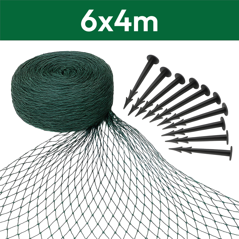 B&Q - 6 X 4M Pond Protection Netting With 14 Pegs Cover Net Garden Mesh Protective For Plants Anti-Bird Heron Deterrent Fish - Image 2
