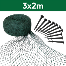(2 x 3m) Pisces Pond Protection Netting with Pegs Cover Net Garden Mesh Protective for Plants Anti-Bird Heron Deterrent Fish Pool Debris