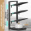 5 Tier Wall Mounted Pot Rack Organizer with Adjustable Storage Tiers for Kitchen Cabinet, White 4