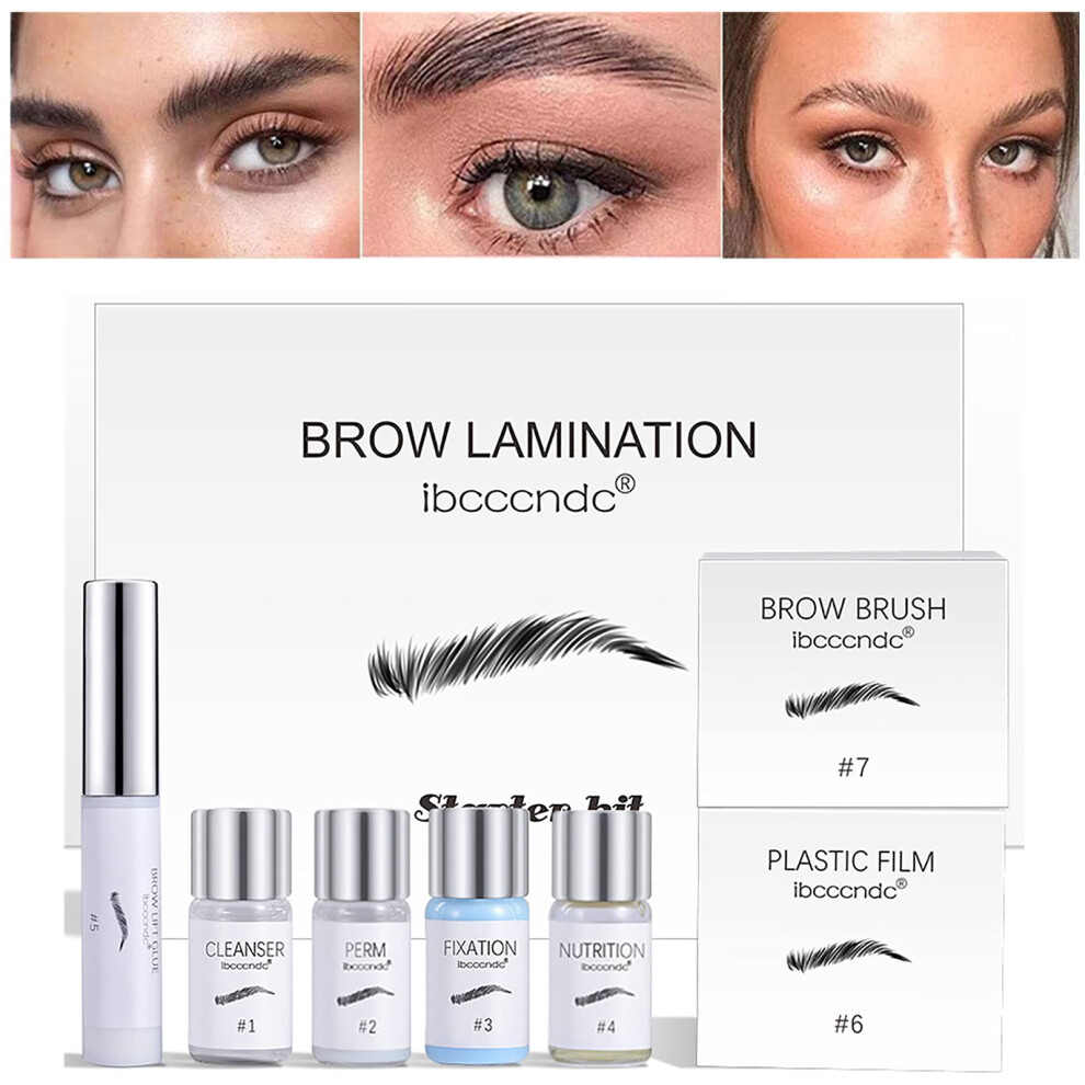 Brow Lamination Kit Professional Eyebrow Lift Perm Set Long Lasting 8 Weeks for Salon and Home