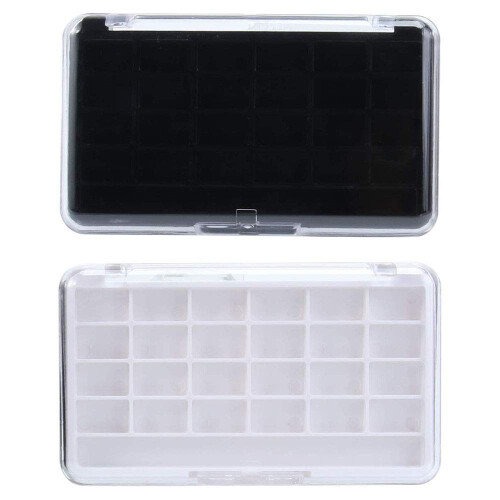 Empty Makeup Palette with 24 Grids DIY Refillable Organizer for Lipstick Eyeshadow Black