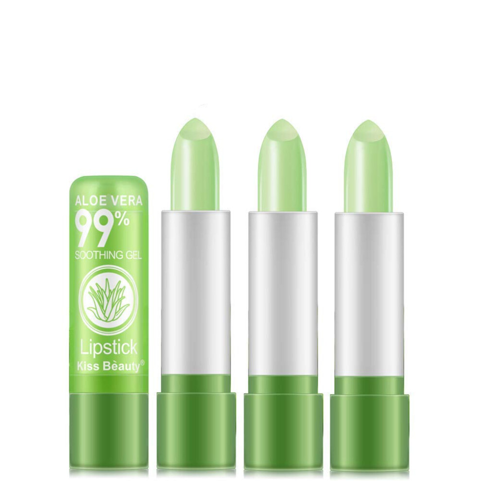 3 Pack Aloe Vera Lipstick with Adaptive Color Change, Long Lasting Deep Hydration Green Lip Balm-image-OPC-PR8MW7Z-NEW