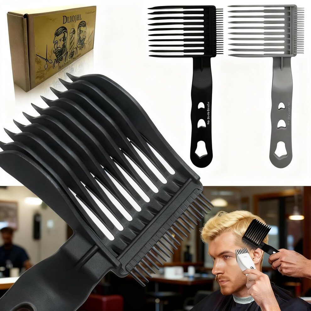2 Pcs Hair Clipper Comb Set with  Fade Precision, Barber and Salon Gradient Comb Tools