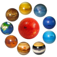 10pcs Solar System Stress Balls Solar Planets Balls Kids Jump Ball Toys Squeeze Balls Assorted Color