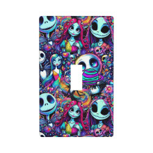 The Nightmare Before Christmas Jack & Sally Skull Light Switch Cover, 1-Gang Wall Plate, Compatible with US Toggle Switches