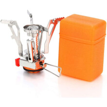 MOPNGXT AOTU Portable Camping Stove with Piezo Ignition, Wind-Resistant & Stable Support for Backpacking, Hiking, Outdoor Cooking