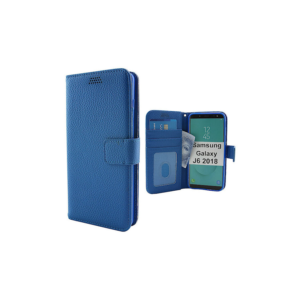 Standcase Wallet Compatible With Samsung Galaxy J6 2018 (J600fn/Ds) Blue 9027700900615