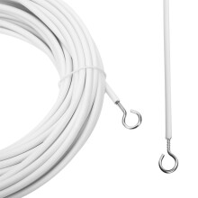1 Set Window Curtain Wire Picture Hanging Wire Curtain Accessories with Hooks Screw Eyes