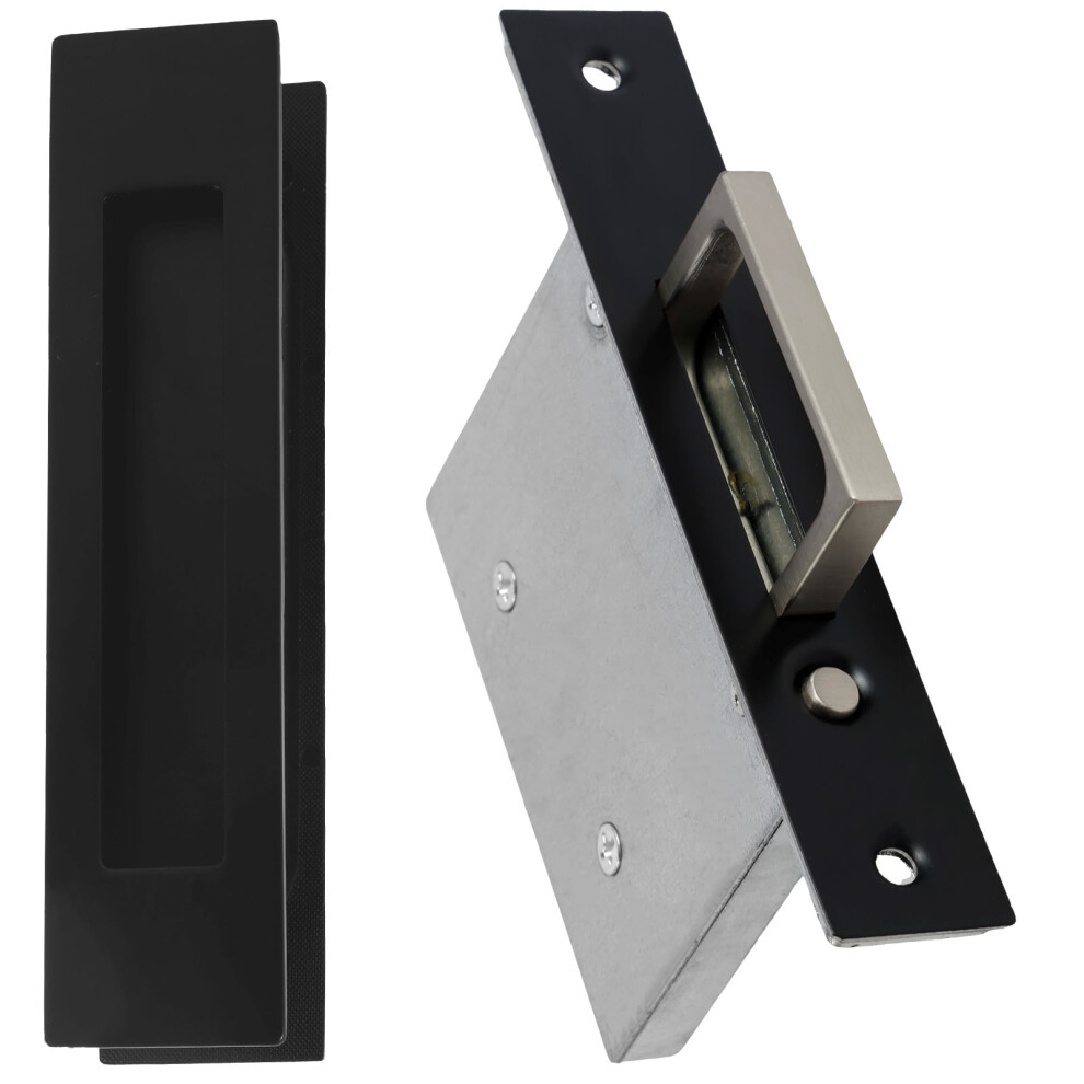 Tysrjsv Recessed Finger Flush Pulls With Edge Pull, Zinc Alloy Sliding Closet Door Handles, Compatible With Barn & Pocket Doors, Sturdy Hardware 9027700900813