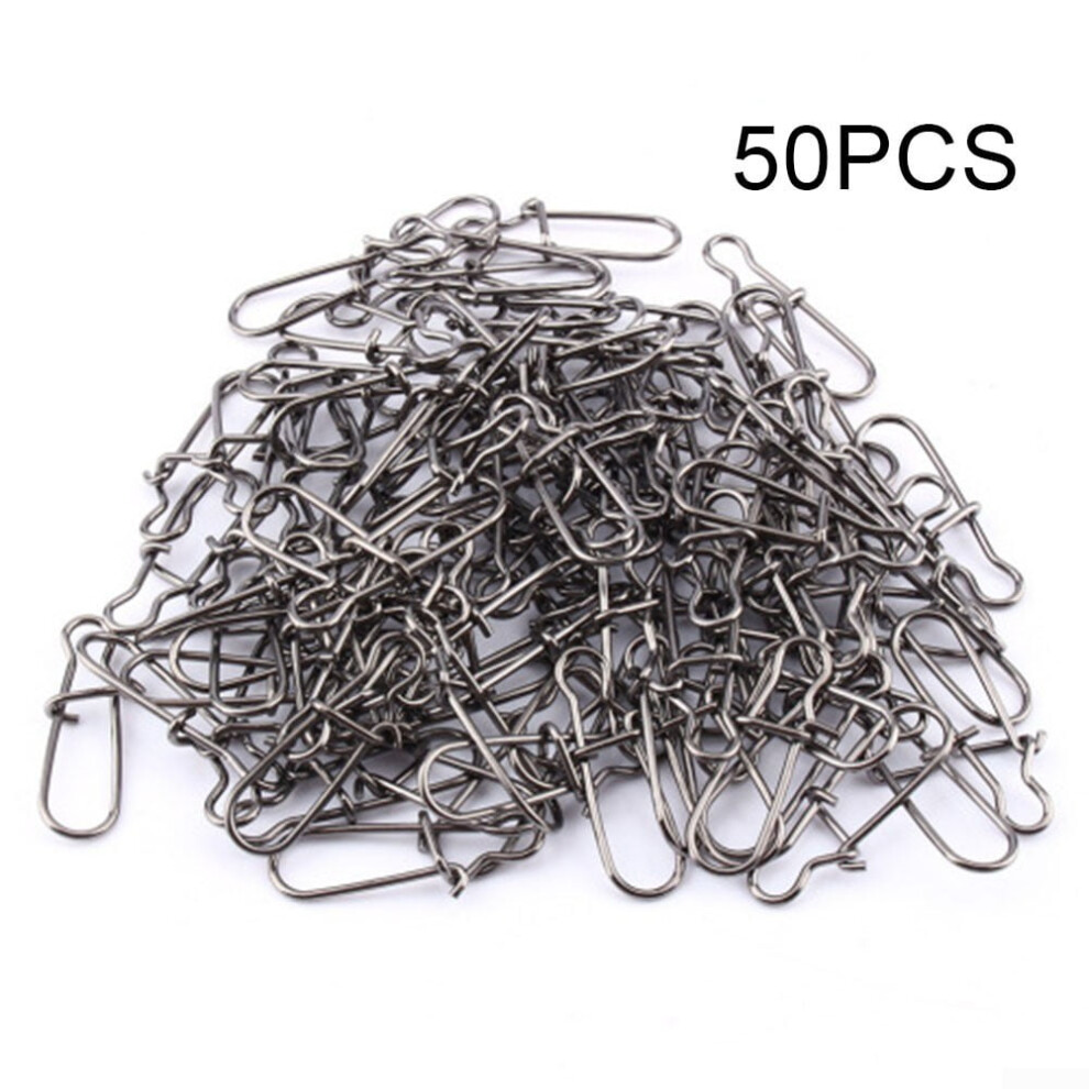 Aceovo 50Pcs Fast Clip Lock Snap Swivel Solid Rings Safety Snaps Fishing Hook Connector 0# 9027700900837