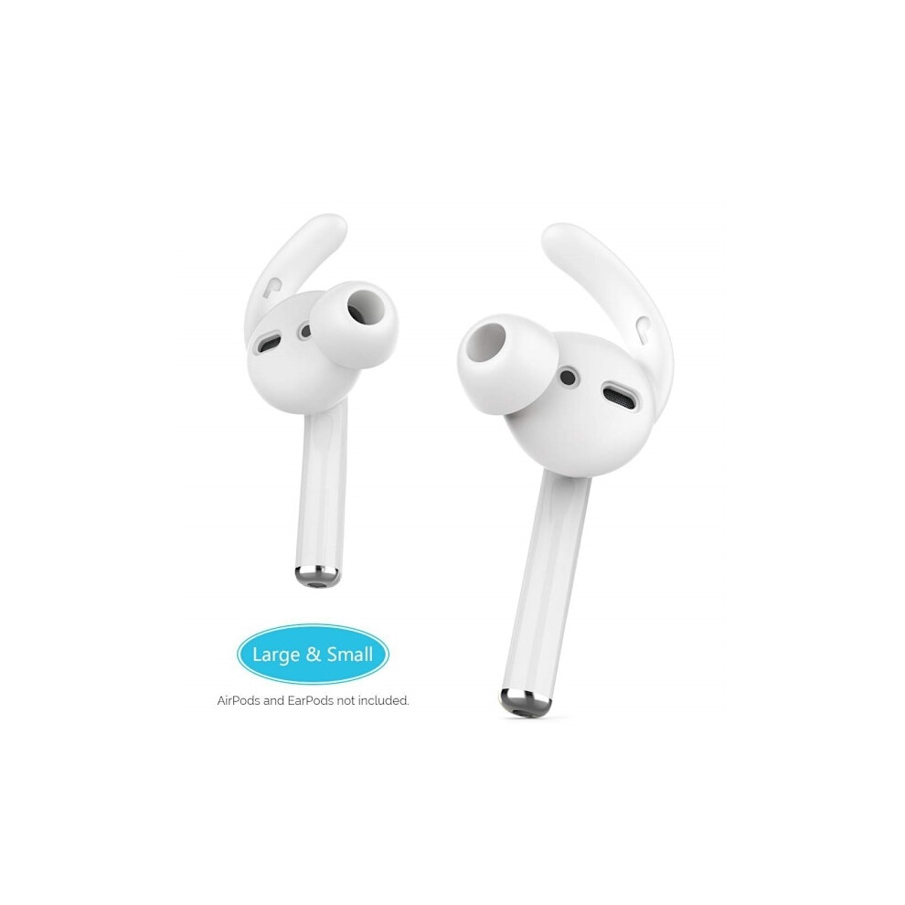 C4u Earhooks In-Ear For Compatible With Airpods 2 Earhooks / Earbuds Silicone Kit White 9027700900103