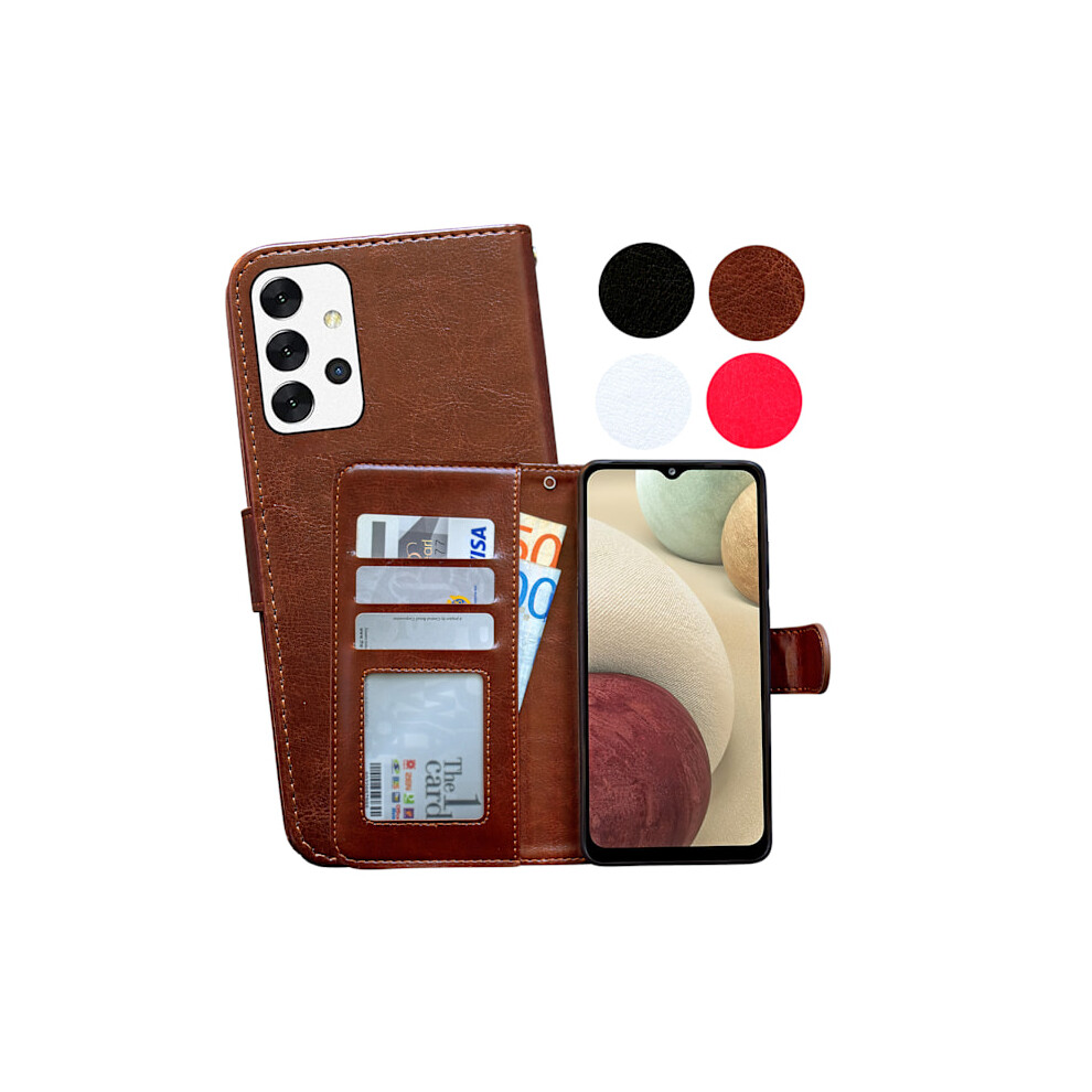 Compatible With Samsung Galaxy A32 5G - Leather Case / Protection White 9027700900578