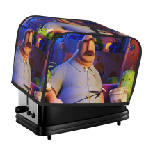 Cloudy With A Chance Of Meatballs Toaster Cover 2 Slice, Bread Dust Cover & Fingerprint Protection-Polyester, Kitchen Small Appliance Covers