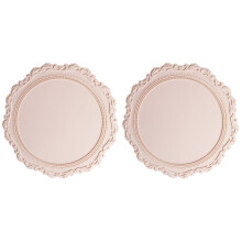 Silicone Placemat Round Pot Holder Dining Table 2 Pcs Grace Hot Silica Gel Placemats Decor for Home