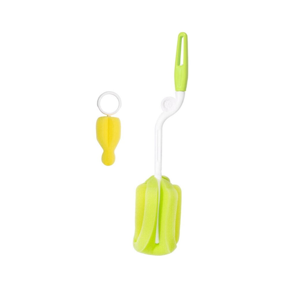 1 Set Kids Baby Bottle Cleaning Brush Tool Nipple 360 Degrees Rotating Sponge Feeding Cup Straw Cleaner
