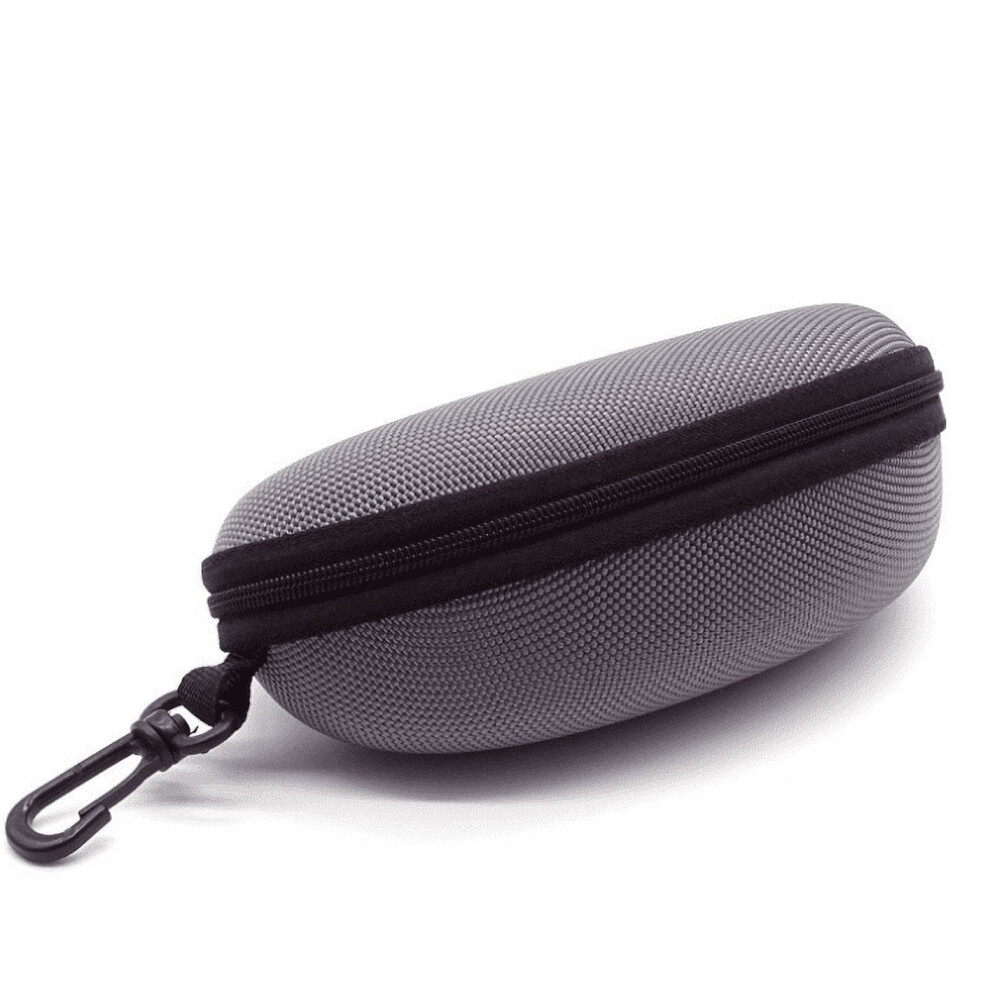 Portable Zipper Sunglasses Case with Clip, Unisex Hard Shell Box Shockproof Protective Travel Eyeglasses Case Glasses Storage Box
