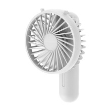 Mini Portable Fan Silent Powerful 3 Speed Handheld Desk Fan USB Rechargeable Lightweight with Base Compatible with Gnobogi