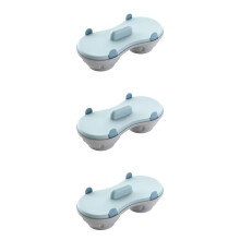 3 pcs Small Egg Steamed Cup Portable Egg Cooker Mold Microwave Steamed Egg Bowl Steam Rack for Home Kitchen（Sky-Blue）