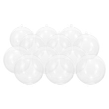 12pcs Clear Christmas Balls Fillable Christmas Tree Ball Ornaments Hanging Ornaments 6cm