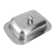 Stainless Steel Butter Dish with Lid Keeps Food Fresh for Kitchen and Restaurant Use