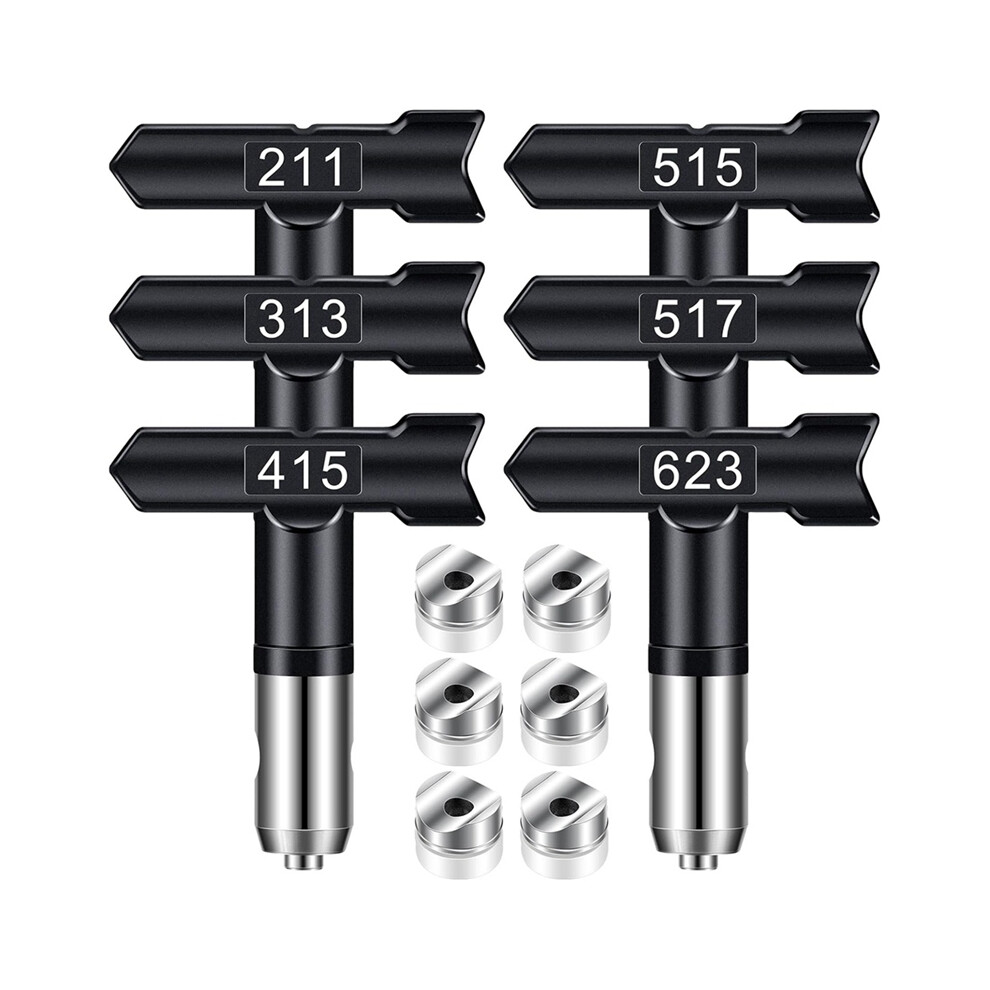 Sprayer Tips,6Pcs Airless Paint Sprayer Tips Reversible Sprayer Tips For Airless Paint Sprayer Machine Sprayer Nozzles 9422877257355