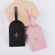 DEKAXID Portable PU Leather Luggage Tag Suitcase Identifier Label Bag Tags for Lunggage Boarding Bag Tag Travel Voyage Accessories