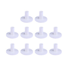 10 Pcs Rubber Tee Mat Tees for Practice Driving Range Mats Accessories Supplies (White)