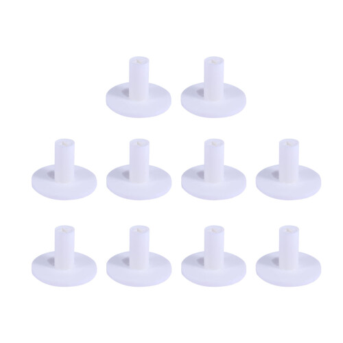 10 Pcs Rubber Tee Mat Tees for Practice Driving Range Mats Accessories Supplies (White)