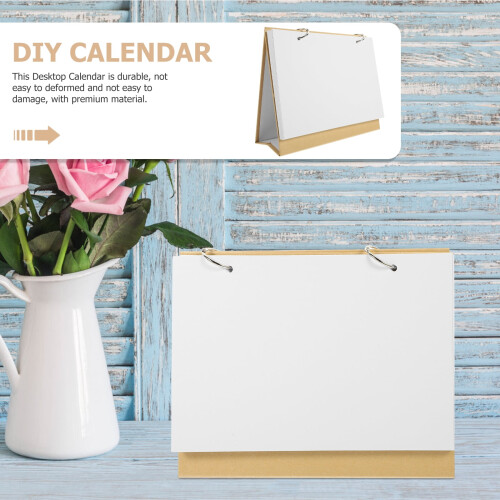 Desk Calendar Home Décor Hand Decor Graffiti Standing Desktop Blank Three-dimensional 2