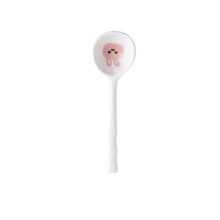 Retro Ceramics Soup Spoons Asian Rice Spoon Flatware Home Serving Spoons Appetizers Tableware Meal Partner for Salad Ramen Noodles Wonton
