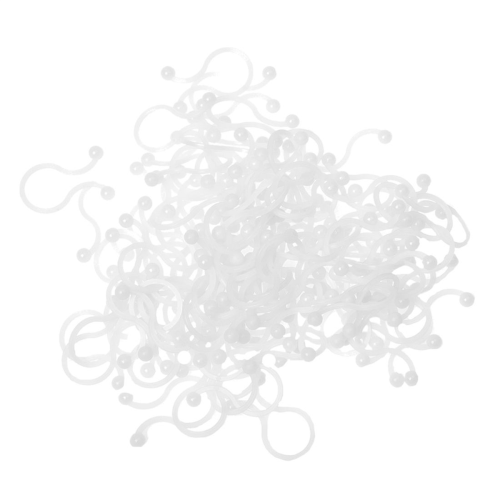 White Nylon Round Tips Twist Lock Cable Tie 500 Pcs