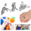 Ymiko 3Pcs Knitting Loop Ring Crochet Loops Yarn Guide Finger Holder Sewing Tools, Knitting Loop Ring 7