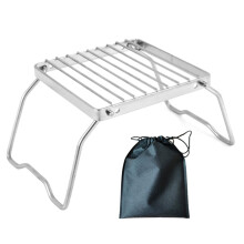 JZROCKER Folding Campfire Grill Stove Stand Stainless Steel Camp Fire Cooking Racks