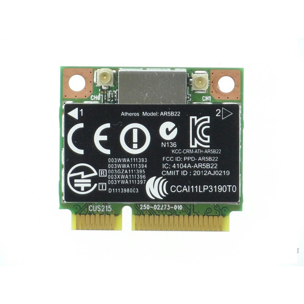 For Card For Ar5b22 Ar9462 802.11 /N Half Mini Pci-E 2.4G/ 4.0 For Sps 676786-001 9399596485485