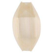 50x finger food - bowls, "boat" biodegradable wood 11 cm x 6.5 cm
