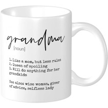 Nana Theme Coffee Mug, Funny Nana Christmas Birthday Gifts Cup for Grandma, Mothers Day Present Compatible with Grandchildren, 11 Oz Ceramic White