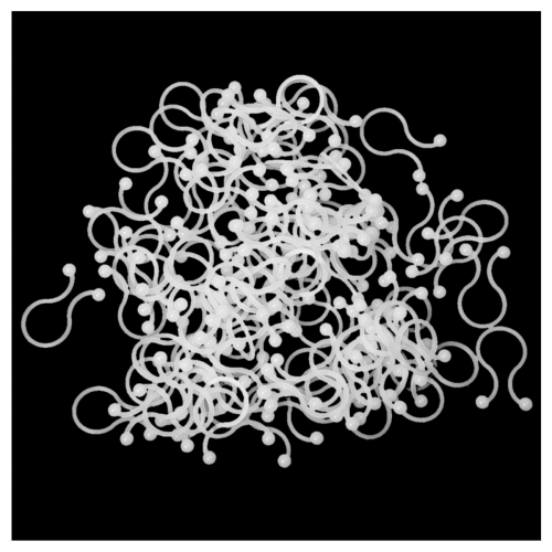 White Nylon Round Tips Twist Lock Cable Tie 500 Pcs 1