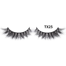 Nvzi -b 1 Pairs Wispy Mink Lashes Fluffy Eye Lashes Natural Look Volume Fake Eyelashes，TX25