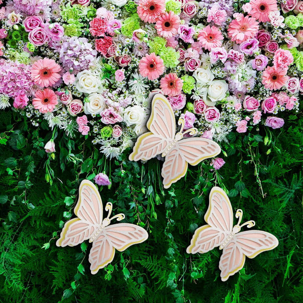 MODANU 3Pcs Large 3D Butterfly Party Decorations with Pearls - 12inch Giant Paper Butterflies for Birthday, Baby Shower, Wedding