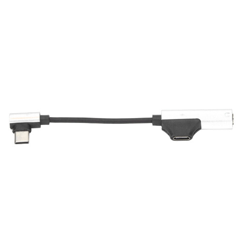 2 Pcs Type C to 3.5mm Headphone Adapter, Bendable Silver Cable 2