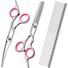 Dog Grooming Scissors Kit with Safety Round Tips Stainless Steel Professional Dog Grooming Shears Set