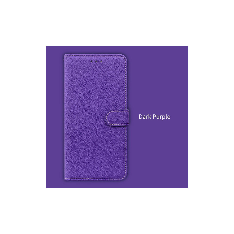 (For Compatible With Iphone 11) Pu Leather Wallet Case With Card Slots, Magnetic Dark Purple 9085618209671