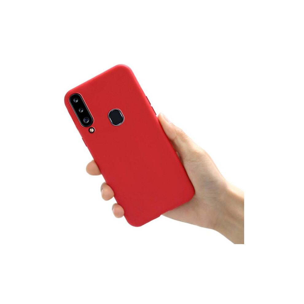 Compatible With Samsung Galaxy A20s - Protective Matte Nkobee Case Red 9085618209572