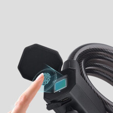 Fingerprint Cable Lock 1200Mm Bike Lock Weatherproof Keyless Biometric Lock Fangkenuo