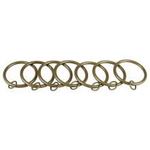 Urbanest 1 1/2" Metal Curtain Rings With Eyelets, Set of 7, Antique Gold