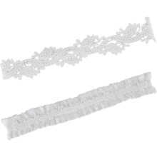 DIY Blue Lace Garter Belts Bridal Wedding Elastic Band Garters DIY