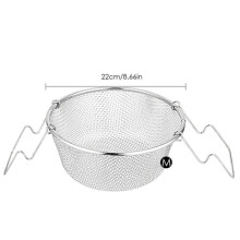 Stainless steel fryer basket Round basket strainer French fries 22cm