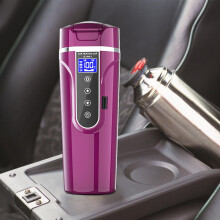 Car Kettle Hot Water Boiler 12V 24V Quick Boil Smart Touch Control 450ml Car Travel Kettle Drinking Camping Car Heating Cup