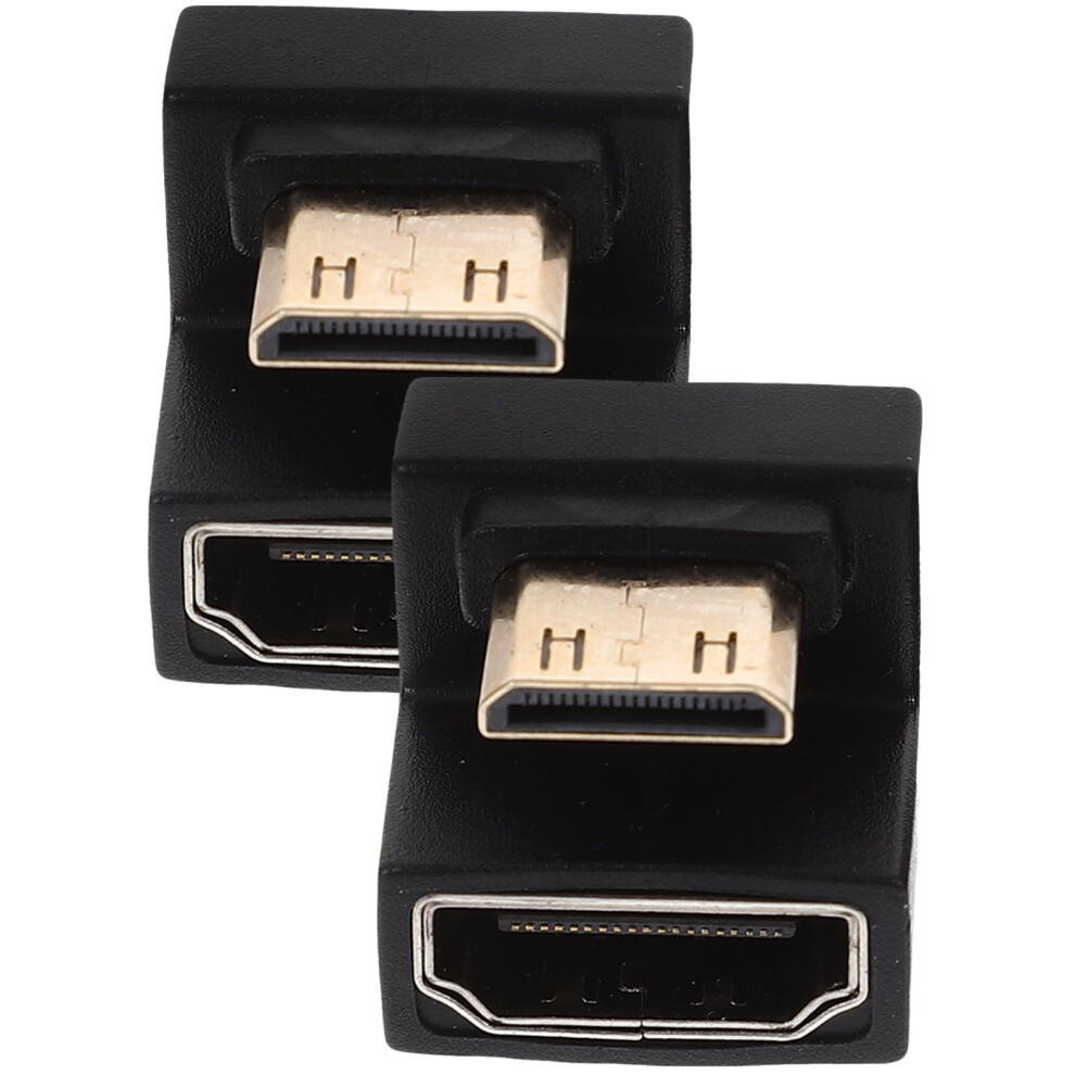 2Pcs Video Male To Female Adapter 90 Degree Monitor Computer Laptop Converter 9085618733183